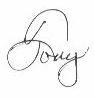 Tony's signature