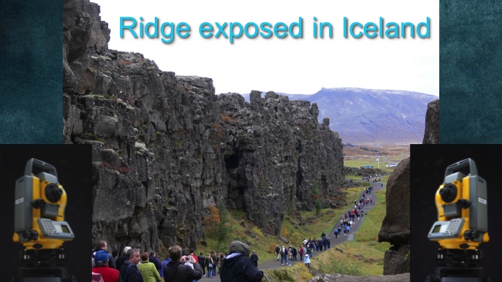 Photo the the mid-Atlantic ridge exposed in Iceland