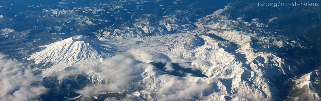 Aerial photo of Mount St. Helens