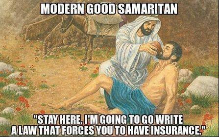 Modern Good Samaritan: Force you to buy health insurance